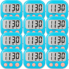 12 Pack Kitchen Timers Loud Ring Digital Timers for Cooking Magnetic Blue