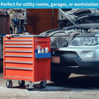 Magnetic Aerosol Spray Can Holder, Magnet Toolbox Bottle Holder, Tool Box Storage Rack for Garage and Home, Craft Workspace, Mechanic Paint Bottle Can Organizer, Blue, 3"x8.3"