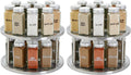 Juvale 2-Tier Lazy Susan Spice Rack Organizer for Cabinet - 10.5 in, Stainless Steel - Kitchen Countertop Organizer & Spice Carousel for Pantry Organization (Pack of 2)