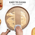 Nonstick Crepe Pan, Granite Coating Flat Skillet Dosa Tawa Tortilla Pan, 10 inch Pancake Griddle Roti Pan With Stay-Cool Handle, Induction Compatible, PFOA Free