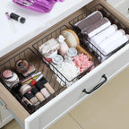 8 Pack Wire Storage Baskets for Organizing with Removable Tags, Pantry Organization Bins for Kitchen Cabinets, Closet - Metal Basket for Laundry, Garage, Refridge, Bathroom Countertop Organizer, Black