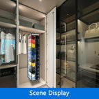 Closet Organization, 24 Section Hanging Closet Organizer, Space Saving, College Dorm Essentials, Heavy Duty Hooks Up to 45 Pounds, White/Black