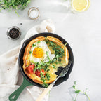 Utopia Kitchen Cast Iron Frying Pan 8 Inch, Cast Iron Chefs Pan, Pre Seasoned Skillet, Safe Grill Cookware for Indoor & Outdoor Use, Green