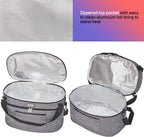 HOMEST Slow Cooker Bag for Crock-Pot 6-8 Quart, Insulated Travel Carrier with Easy to Clean Lining, Carry Case with Top Zip Compartment and Accessory Pocket