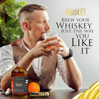 Whiskey Making Kit - DIY Whiskey Gifts For Men Unique - Alcohol Infusion Kit with Bottles, Wood Chips, Botanicals and Stone - Bourbon Birthday Gifts for Men, Dad and Fathers Day - Make Your Own Whisky