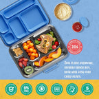 Stainless Steel Bento Box Kids, Kids Metal Bento Lunch Box BPA Free Lunch Box Containers 304 Stainless Steel Bento Box for School and Office(Bule)