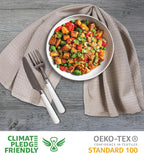 Urban Villa Kitchen Towels Waffle Dish Towels for Kitchen Smoke Color Set of 6 Over Sized 18x28 Inches Kitchen Towels Highly Absorbent 100% Cotton Mitered Corners Kitchen Hand Tea Towels Dish Cloths