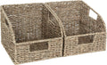 StorageWorks Wicker Baskets for Organizing, Pantry Organizers and Storage, Seagrass Storage Basket for Pantry Shelves, Kitchen Counter, Natural, 2 Pack