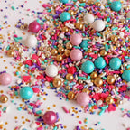 Sprinkle Pop Hey Sugar! Sprinkle Mix| Purple White Pink Aqua Sprinkles Mix with Pink Heart Confetti| Girl Lady Valentines Sprinkles Made in USA for Decorating Cupcakes Cakes Cookies Donuts, 2oz