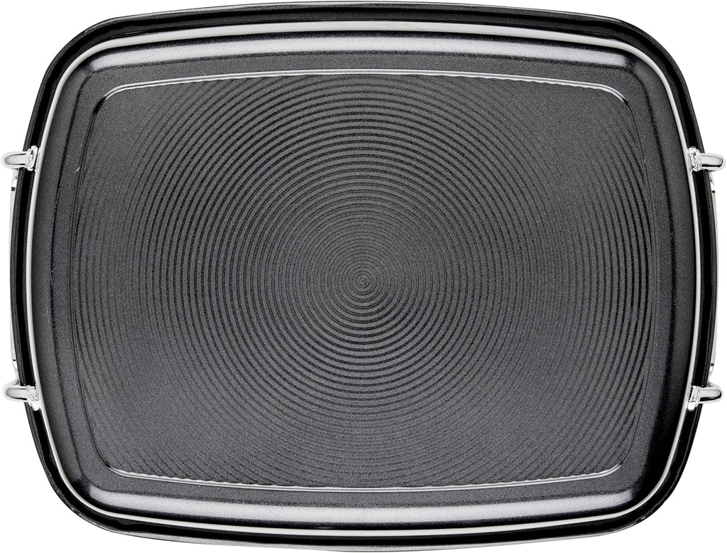 Circulon Ultra Lasting Nonstick Roaster/Roasting Pan with Easy Serve Rack, 17 Inch x 13 Inch, Black
