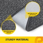 JSEI Dirt Trapper Door Mat 20"x32" Non-Slip Washable Entrance Mat, Dog Doormats, Absorbent & Fade-Resistant Floor Mats, Low Profile Welcome Mats for Entryway, Front Door, and Inside Entrance,Dark Grey