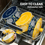 Ceramic Casserole Dish With Lid, Casserole Dishes for Oven, Baking Dish Lasagna Pans For Cooking, Oval Baking Pan, Dutch Oven, Perfect for Bread Baking and Serving, Housewarming, Christmas - Yellow