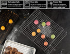 CURTA 2 Pack Chef Cooling Rack,NSF Listed 18/8 Stainless Steel Oven Safe Grid Wire Cookie Cooling Racks for Baking & Cooking - 16.8" X 24.4" Commercial Grade comes with Lifting Handle …
