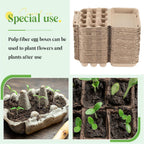 30 Pcs Quail Egg Cartons Paper Pulp Egg Basket,A Dozen Blank Eggs Container Quail Egg Holder Container Reusable Egg Storage Tray for Home Kitchen Refrigerator Farmhouse (3 x 4 Square)