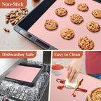 Silicone Baking Mat, 12 IN x 10 FT Free Cutting Baking Sheet, Non-Stick Reusable Dough & Pastry Mat, Non-Slip Silicone Mat Roll for Air Fryer Liner, Freeze Dryer, Oven Baking Pan, Kitchen Counter