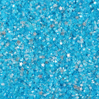 Sanding Sugar Edible Silver Glitter Stars Mix, Edible Blue Sugar Sprinkles for Cake Decorating, Sparkling Edible Sanding Sugar for Cupcake Toppers Cookie Decorations For Wedding Party Celebrations 3.5oz (Sky BLue)