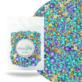 Sprinkle Pop Arabian Princess Sprinkles Mix| Aqua Lavender Purple Sprinkles with ~10 Genie Bottle Toppers and Gold Dragees| Girl Birthday Decorating Sprinkles Made in USA for Cake Cookie Cupcakes, 2oz
