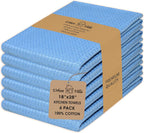 Urban Villa Kitchen Towels Waffle Dish Towels for Kitchen Sky Blue Color Set of 6 Over Sized 18x28 Inches Kitchen Towels Highly Absorbent 100% Cotton Kitchen Hand Tea Towels Dish Cloths