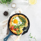 Utopia Kitchen Cast Iron Frying Pan 6.5 Inch, Cast Iron Chefs Pan, Pre Seasoned Skillet, Safe Grill Cookware for Indoor & Outdoor Use, Teal