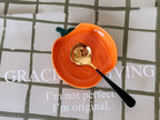 Ceramic Spoon Rest for Stove Top, Halloween Pumpkin Cute Spoon Rest for Kitchen Counter, Cooking Spoon Holder for Kitchen Counter, Utensil Rest Spatula Rest Ladle Holder Tong Rest (Orange)