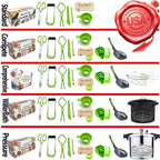 Supa Ant Canning Supplies - US Assembled Certified Food Grade Stainless Steel Canning Kit with XL Ladle, Wide Kitchen Funnel, Jar Lifter and Wrench, Bubble Popper/Measurer, Lid Lifter, Kitchen Tongs
