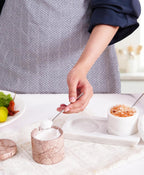 Radicaln Marble Salt Cellar With Lid and Tray 3" Inch White and Marinara Salt Container and Set of 2 Seasoning Jars For Living Room, Ideal Salt Bowl for Countertop