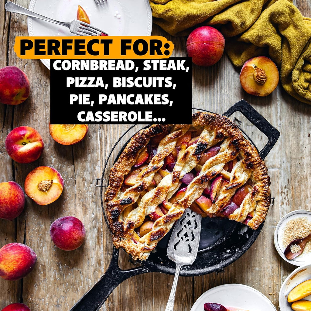 Stargazer 12-Inch Cast Iron Skillet | Made in USA, Seasoned, Premium Frying Pan for Grilling, Searing, Baking & More – Durable Cast Iron with Smooth Cooking Surface