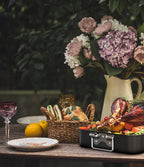 CHEFMADE Large Roasting Pan, 16-Inch Turkey Roasting Pan with V Rack, Nonstick Baking Pan for Lasagna Vegetable and Meat 16.3" x 12.52" x 3.11"