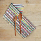 Urban Villa Kitchen Towels Blue Multi Dobby Stripes Premium Quality 100% Cotton Dish Towels Mitered Corners Ultra Soft (Size: 20x30 Inches) Highly Absorbent Bar & Tea Towels (Set of 6)