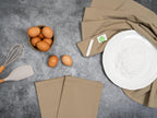 Beige Flour Sack Tea Towels - 100% Organic Cotton, 5 Pack, 27"x27", Highly Absorbent Beige Dish Towels - Versatile and Multipurpose Kitchen Towels for Baking - Customizable and Easy to Embroider