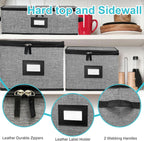 5 PACK China Storage Containers-Quilted Mug Storage and Moving Boxes for Dishes,Dish Packing Supplies for Moving,Dinnerware &Accessories,Holds a total of 48 plates (4 sizes) and 12 cups(Grey)