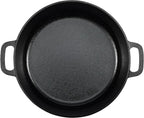 Amazon Basics Round Pre-Seasoned Cast Iron Dutch Oven Pot with Lid and Dual Handles, Heavy-Duty & Large, 7-Quart, Black