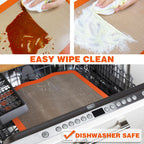 Silicone Baking Mats - Best German Silicone - Non Slip Silicone Baking Sheet, Non Stick Reusable Silicone Mats for Baking, Oven Liner, Counter Mat - Full Size Sheet
