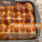 DaTerra Cucina Roasting & Lasagna Pan – 16" x 12" x 3", Large Nonstick Ceramic – Oven & Stovetop Safe to 600°F, 2.5mm Aluminum Base, PTFE, PFOA, Lead & Cadmium Free – Durable & Stylish, Made in Italy