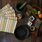 Urban Villa Easter Kitchen Towels,Beige Multi Dobby Stripes,Premium Quality,100% Cotton Dish Towels, Mitered Corners,Ultra Soft (Size: 20x30 Inches), Highly Absorbent Bar & Tea Towels (Set of 6)