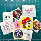 150 Custom Circle/Square BOPP Roll Labels- Personalized Stickers for Business Logo, Party, Wedding Favor, Baby Shower-Any Design Text + Image, Matte/Gloss Finish (1.5 Inch Square)