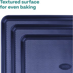Baker's Secret Baking Sheets Non Stick, 3x Cookie Sheets for Oven, Diamond Texture Premium Air Flow, Set of 3 Baking Trays, Extra Thick 0.6mm with Diamond Base PFOA, PFOS, PTFE and PFAS free Bakeware
