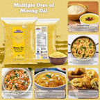 Rani Moong Dal (Split Mung Beans Without Skin) Lentils Indian 64oz (4lbs) 1.81kg Bulk ~ All Natural | Gluten Friendly | Non-GMO | Kosher | Vegan | Indian Origin