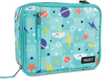 PackIt Freezable Classic Lunch Box, Happy Clouds, Built with ECOFREEZE Technology, Fully Freezable, Collapsible, Reusable, With Zip Front Pocket and Buckle Handle, Designed for Fresh Lunch On the Go