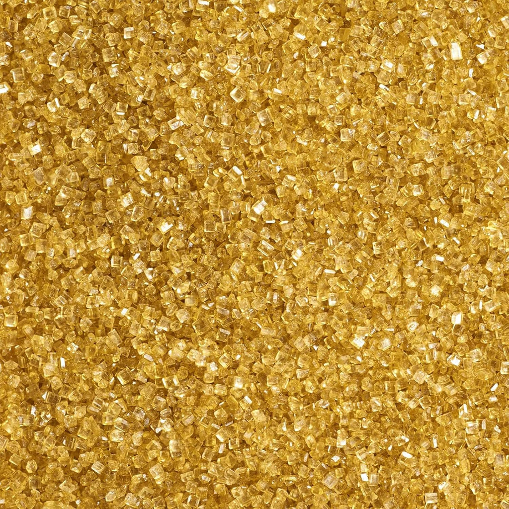 Sentovac Gold Sanding Sugar for Baking Edible Sparkling Sugar Sprinkles Coarse Sugar Crystals for Baking Topping Cake Cookie Cupcake Topper Ice Cream Decoration Supplies 3.2 OZ