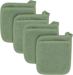 RITZ Terry Pocket Mitt & Hot Pad: Unparalleled Heat Resistant, Durable 100% Cotton,Ergonomically Designed for Optimal Grip, Easy-Care Machine Washable 4-Pack, Juniper