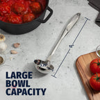 Zulay Kitchen Stainless Steel Soup Ladle – Lightweight, Strong & Durable Metal Ladle – Easy to Use, Comfortable Grip, Heat Resistant & Dishwasher Safe – Perfect for Home Cooks & Chefs (13")
