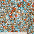 Sprinkle Pop Monarch Butterfly Sprinkle Mix| Blue Orange Sprinkles with ~20 Butterfly Wafer Paper and Gold Dragees| Decorating Sprinkles Made In USA for Mother’s Day Cupcakes Cakes Cookies Donuts, 4oz