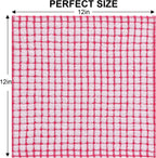 Kitinjoy Cotton 8 Pack Terry Kitchen Dish Cloths, 12 x 12 Inches Super Soft and Absorbent Dish Rags, Quick Drying Dish Towels for Washing Dishes, Red