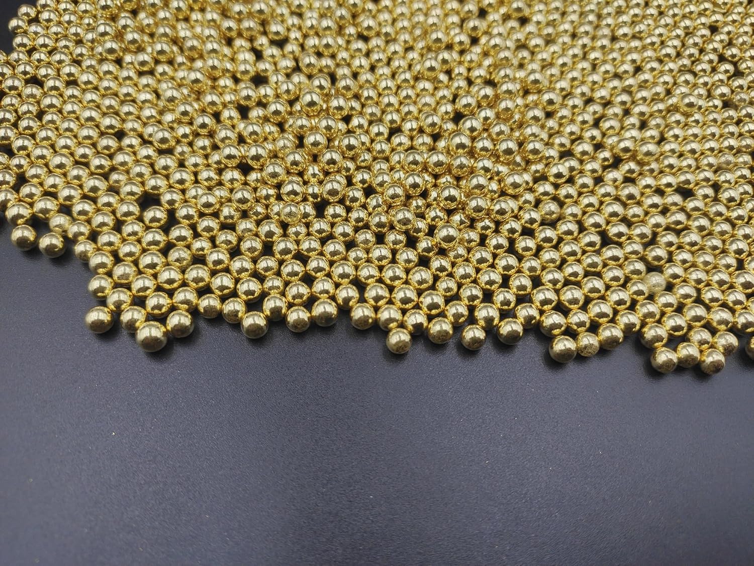 Gold Pearl Sugar Sprinkles 3.9 oz, 4mm Candy Pearls Ideal for Baking, Cake and Cupcake Toppers, Cookie Decoration, Ice Cream Topping, Wedding Shower Valentines Halloween Christmas