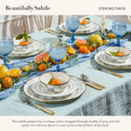 MACKENZIE-CHILDS Enamel Everyday Bowl, Serving Bowl for Entertaining, Extra-Small, Gray-and-White Sterling Check, Set of 4