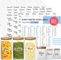 Hebayy 612 Script Pantry Food Labels, Water & Oil Resistant Pantry Label Stickers Food Jar Label for Organization and Storage