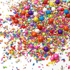 Sprinkle Pop Rainbow Road Sprinkle Mix| Blend of White Red Orange Yellow Green Blue Pink Purple Rainbow Sprinkles Made in USA for Decorating Birthday Cakes Cookie Cupcakes Ice Cream Chocolate,2oz