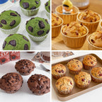 Silicone Muffin Pan for Baking with Metal Reinforced Frame, 12 Cup Regular Size Cupcake Pan Flame Red