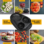 CraftyCrocodile Egg Slicer for Hard Boiled Eggs - 3 Slice Modes Egg Cutter, Heavy Duty, Stainless Steel Dicer - Kitchen Chopper Tool for Strawberry, Mushroom, Grape, Cherry Tomato - Black